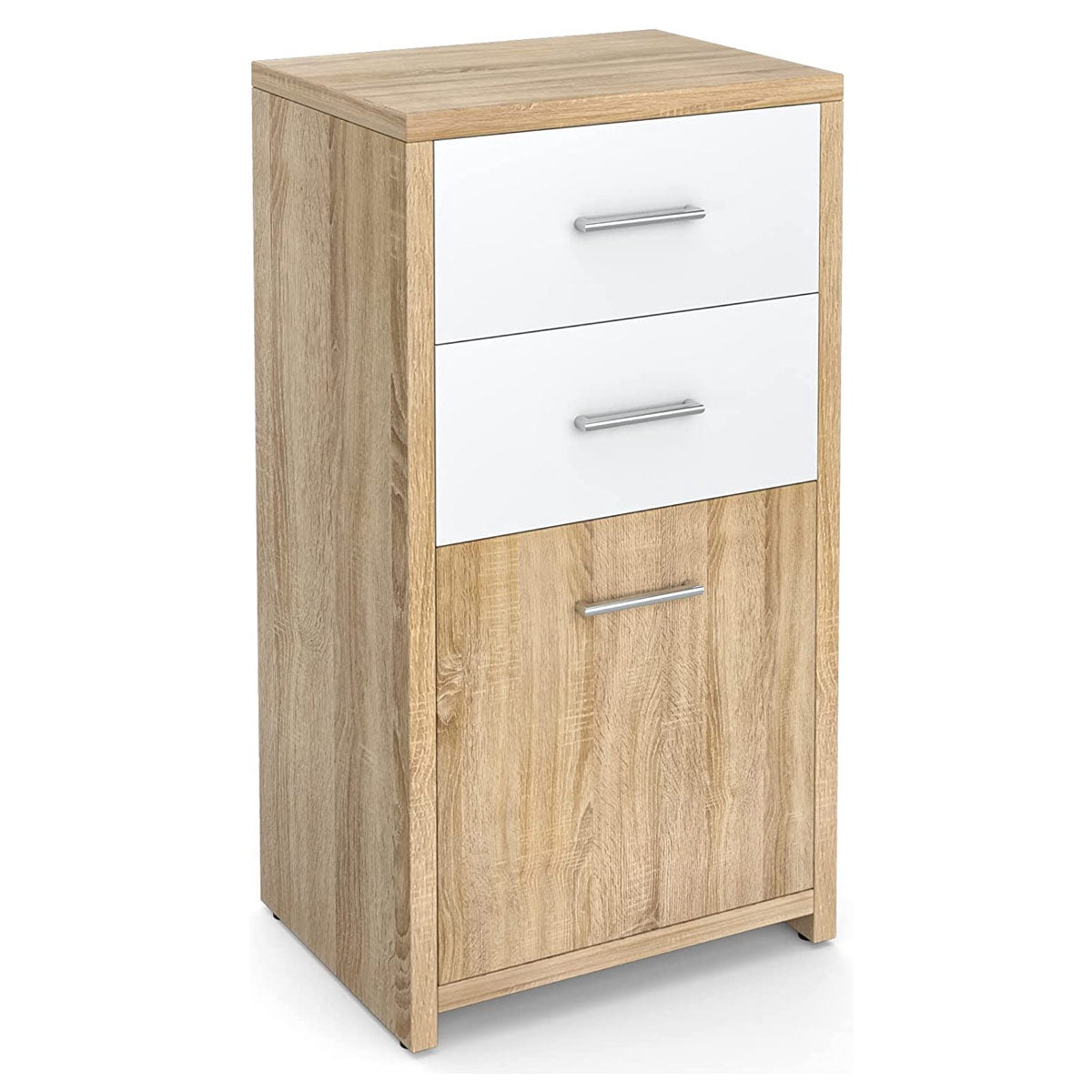 Storage Cabinet, 2 Drawers and Door, 40 x 30 x 77.5 cm