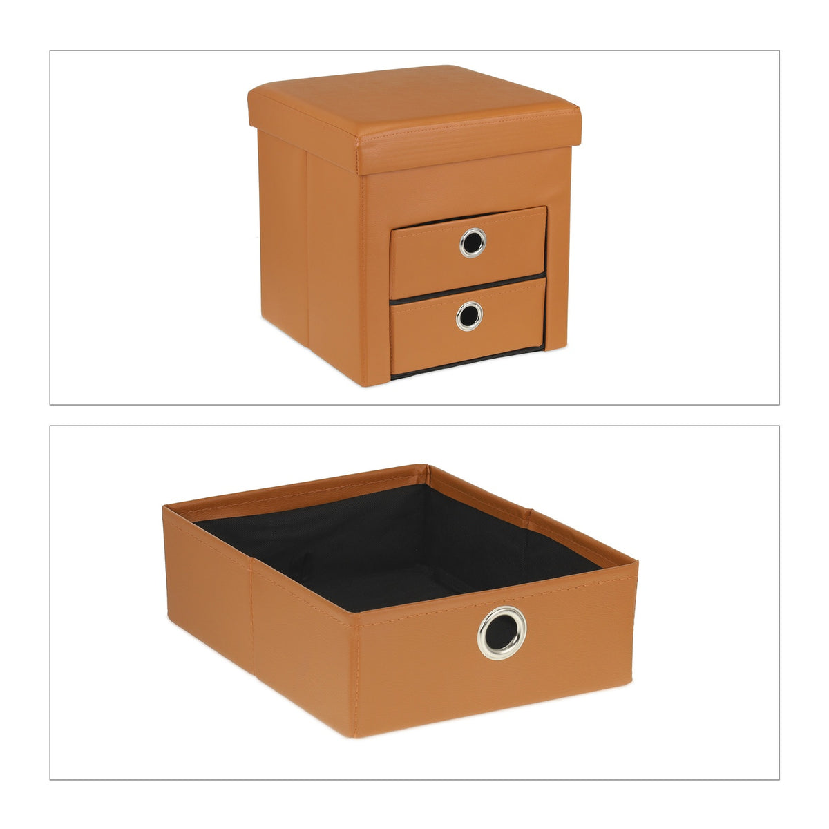 Storage Pouffe with Drawers