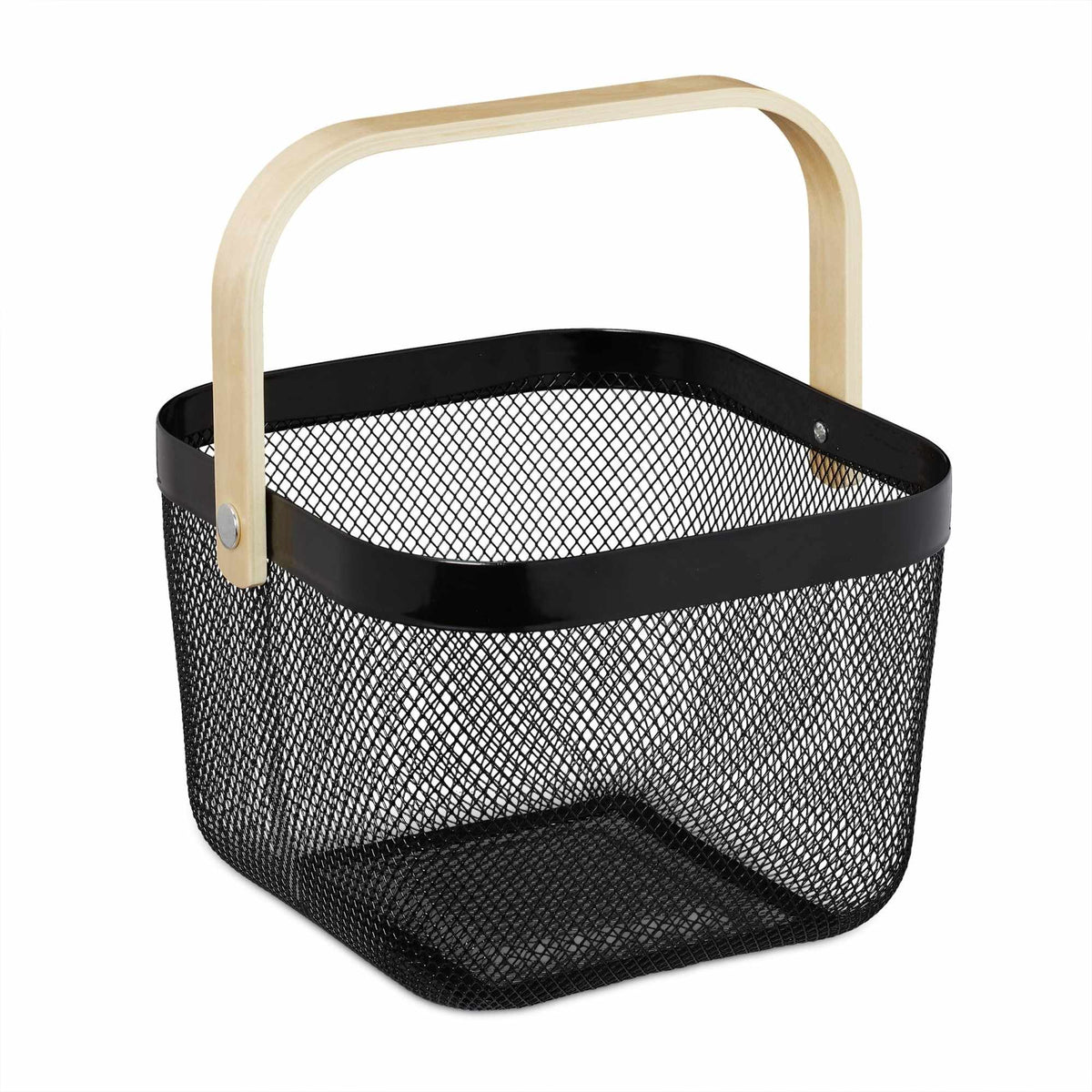 Storage basket with handle