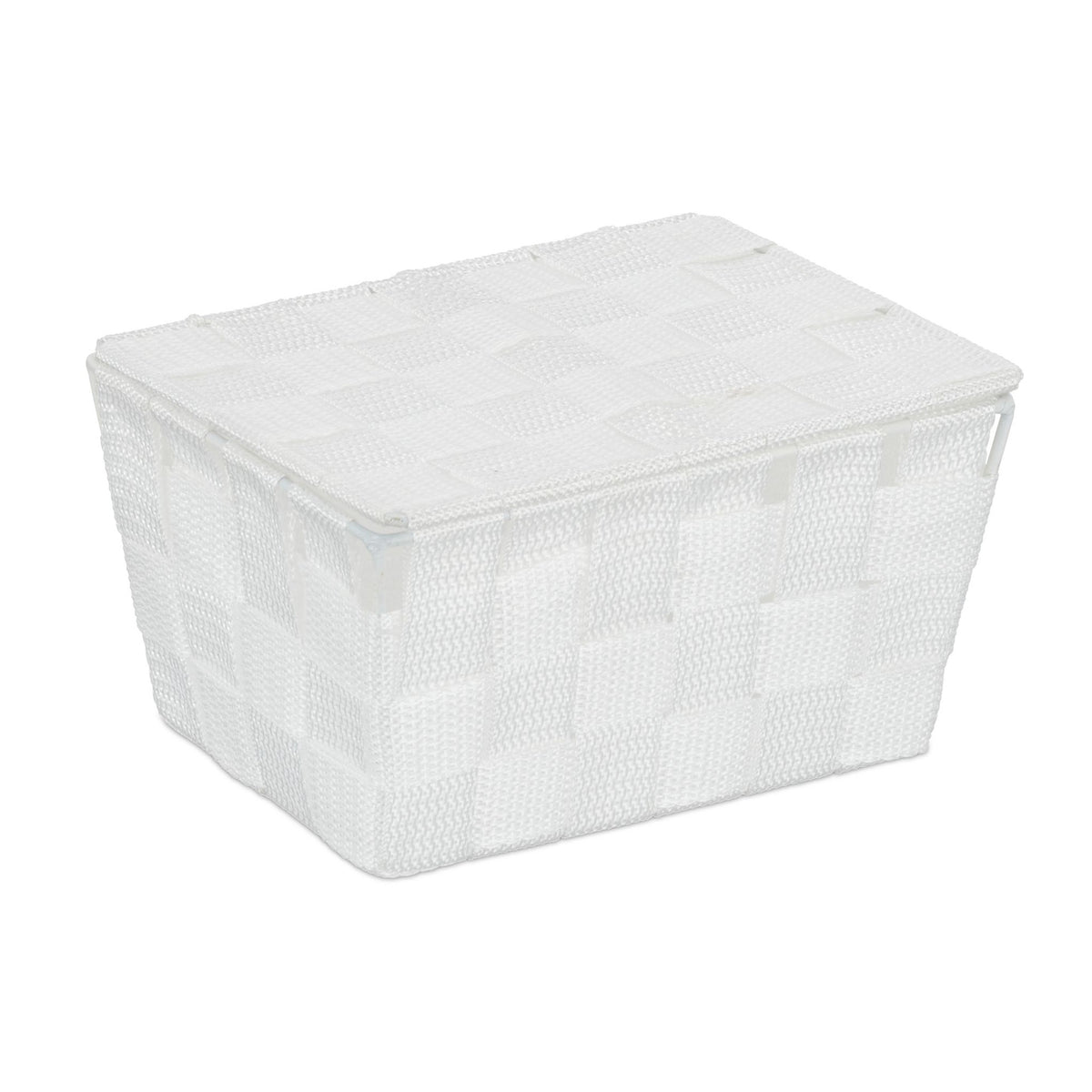 Storage basket with lid