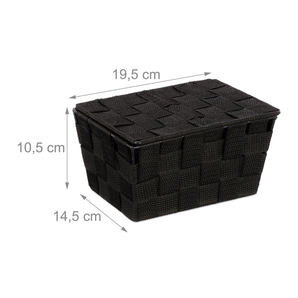 Storage basket with lid