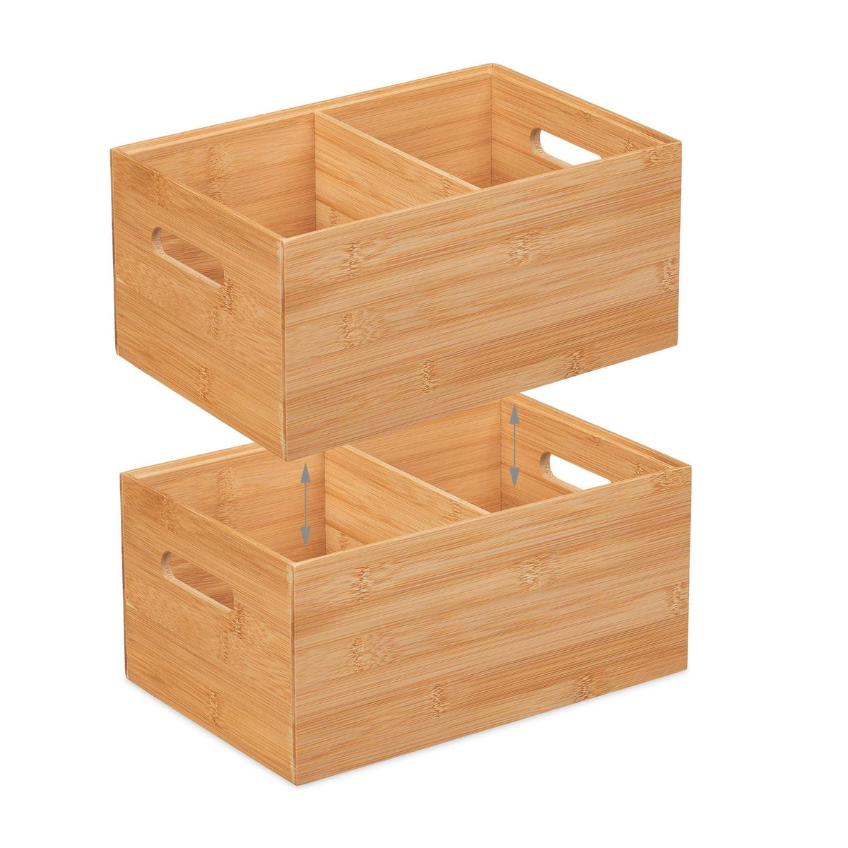 Storage box 2 compartments with handle