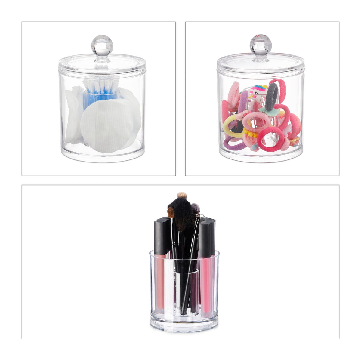 Storage set with 3 cotton swabs
