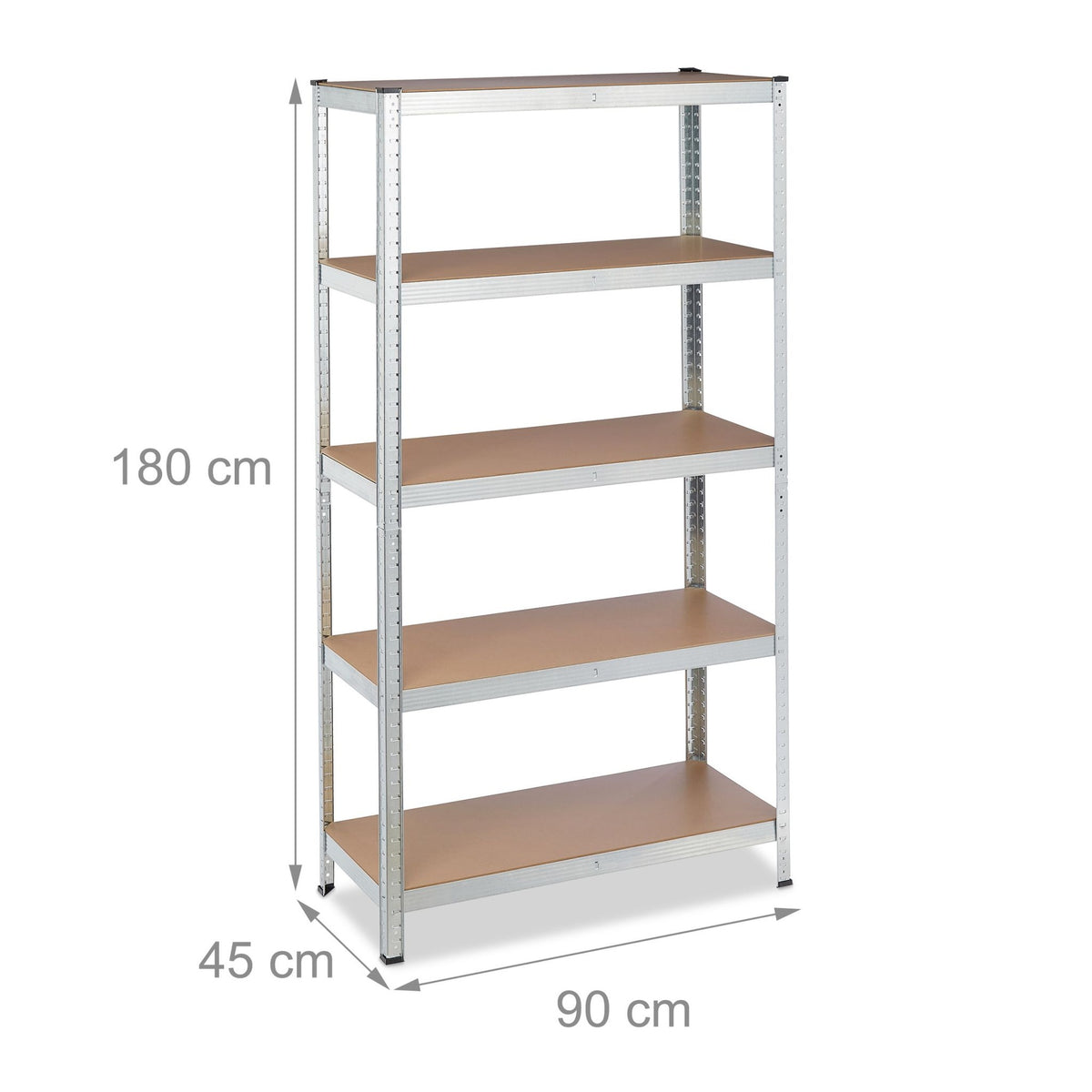 Storage shelf with 5 shelves