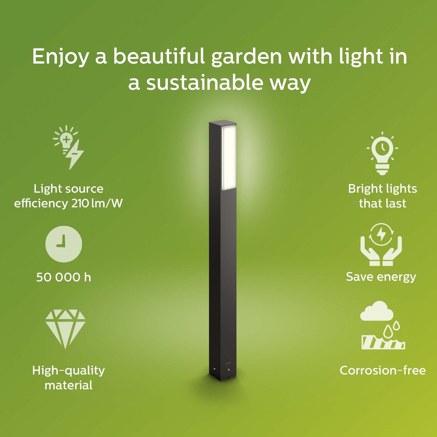 Stratosphere Bollard Ultra Efficient LED 3.8W 800lm Anthracite