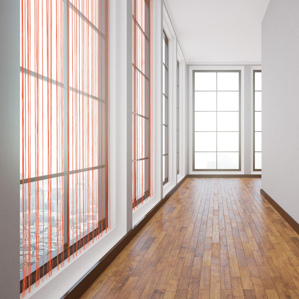 String Curtain Red