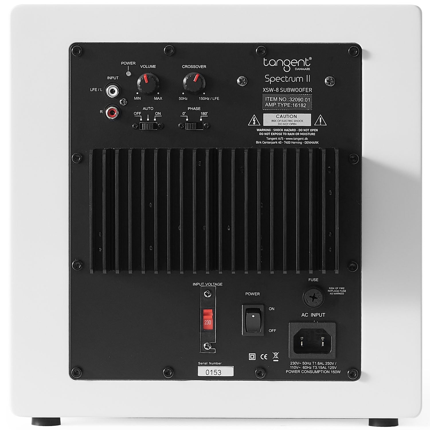 Subwoofer, 8-Inch, White, High-Performance Audio