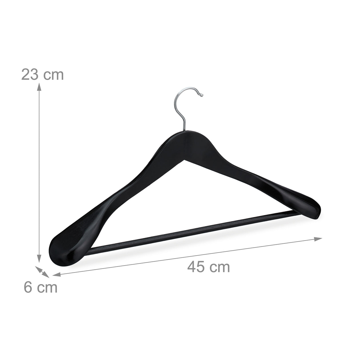 Suit Hangers with Wide Shoulder Support, Set of 8