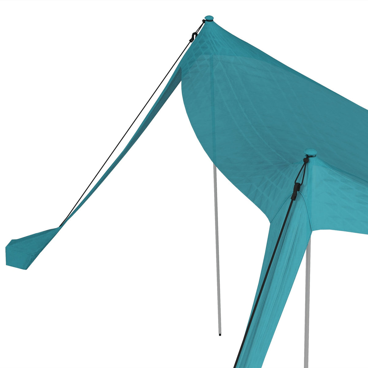 Sun Canopy Waterproof Awning 2.15X2X2M With Uv Protection, Steel Poles & Carry Bag, For Fishing, Picnics, Sky Blue