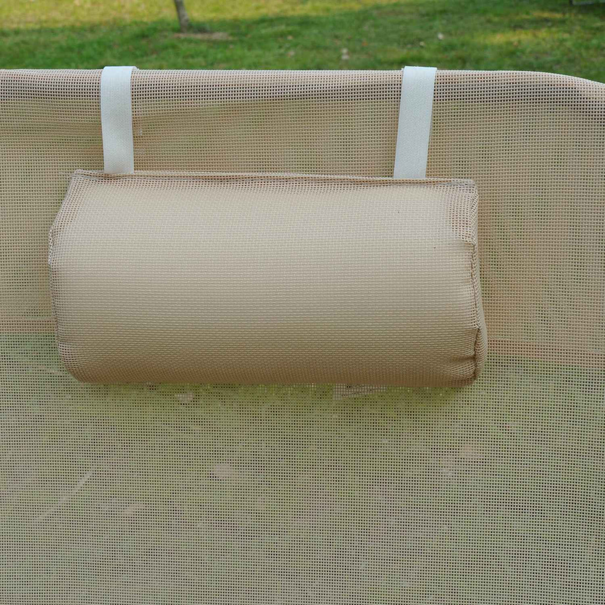 Sun Lounger Garden Lounger Relax Lounger Bathroom Lounger Two-Legged Lounger 4 Colors (Cream)