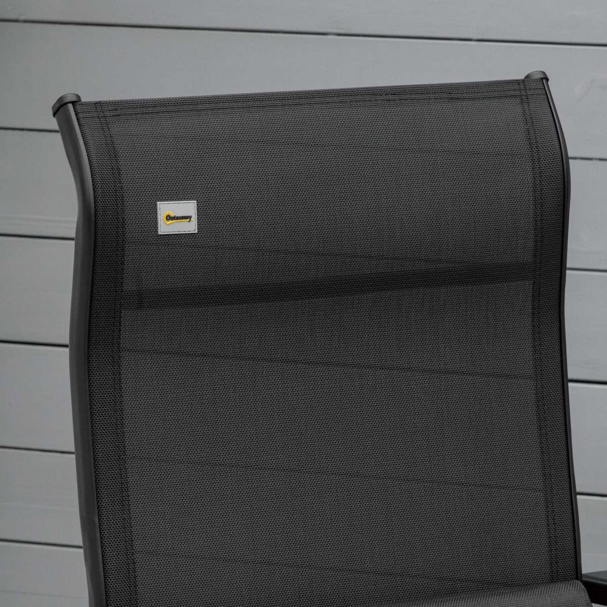 Sun lounger deck chair garden lounger 9 positions adjustable weightlessness lounger Textilene steel black 70x65x111 cm for relaxing hours