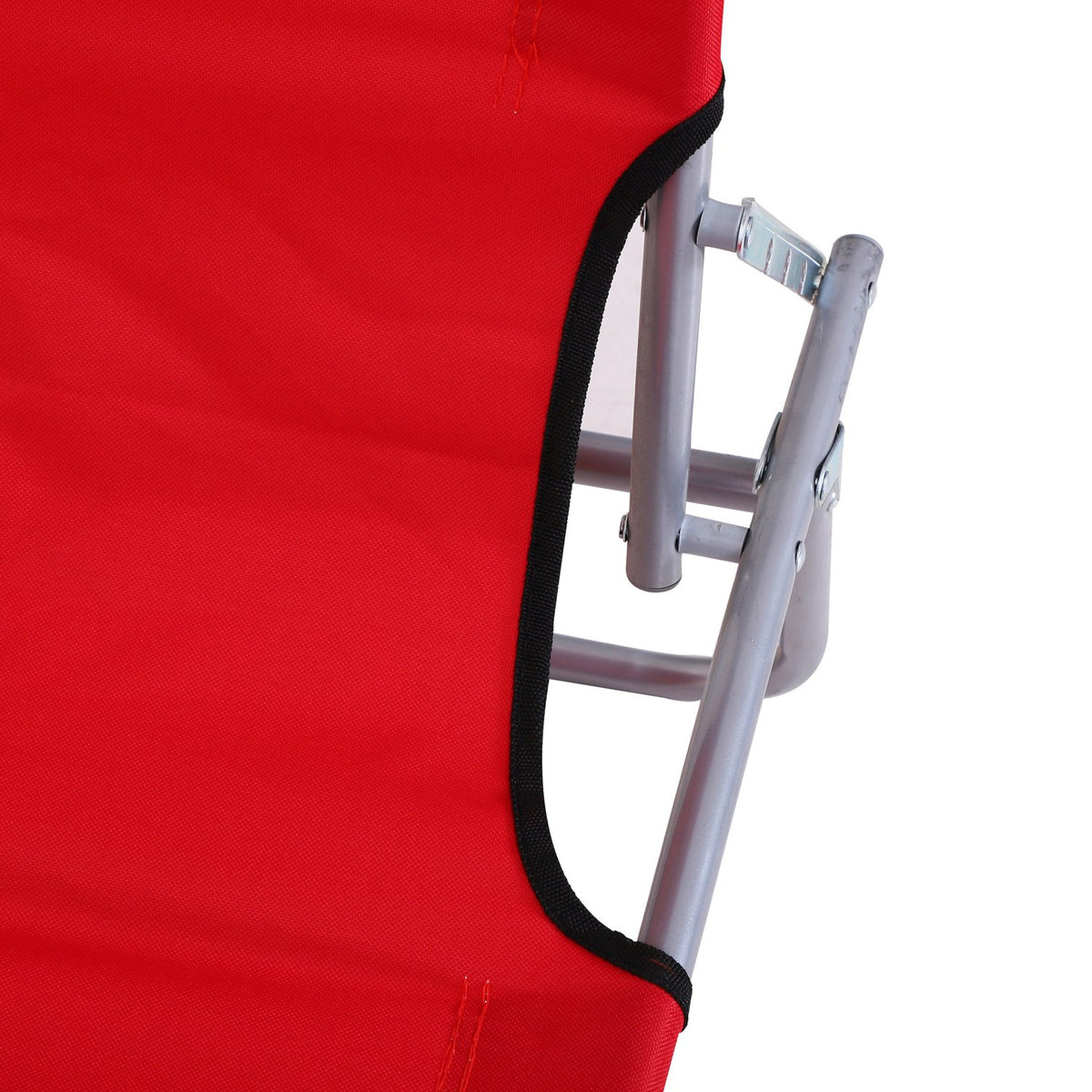 Sun lounger garden lounger foldable with sun protection, wellness lounger beach lounger in red 187 x 58 x 36 cm for relaxing hours outdoors