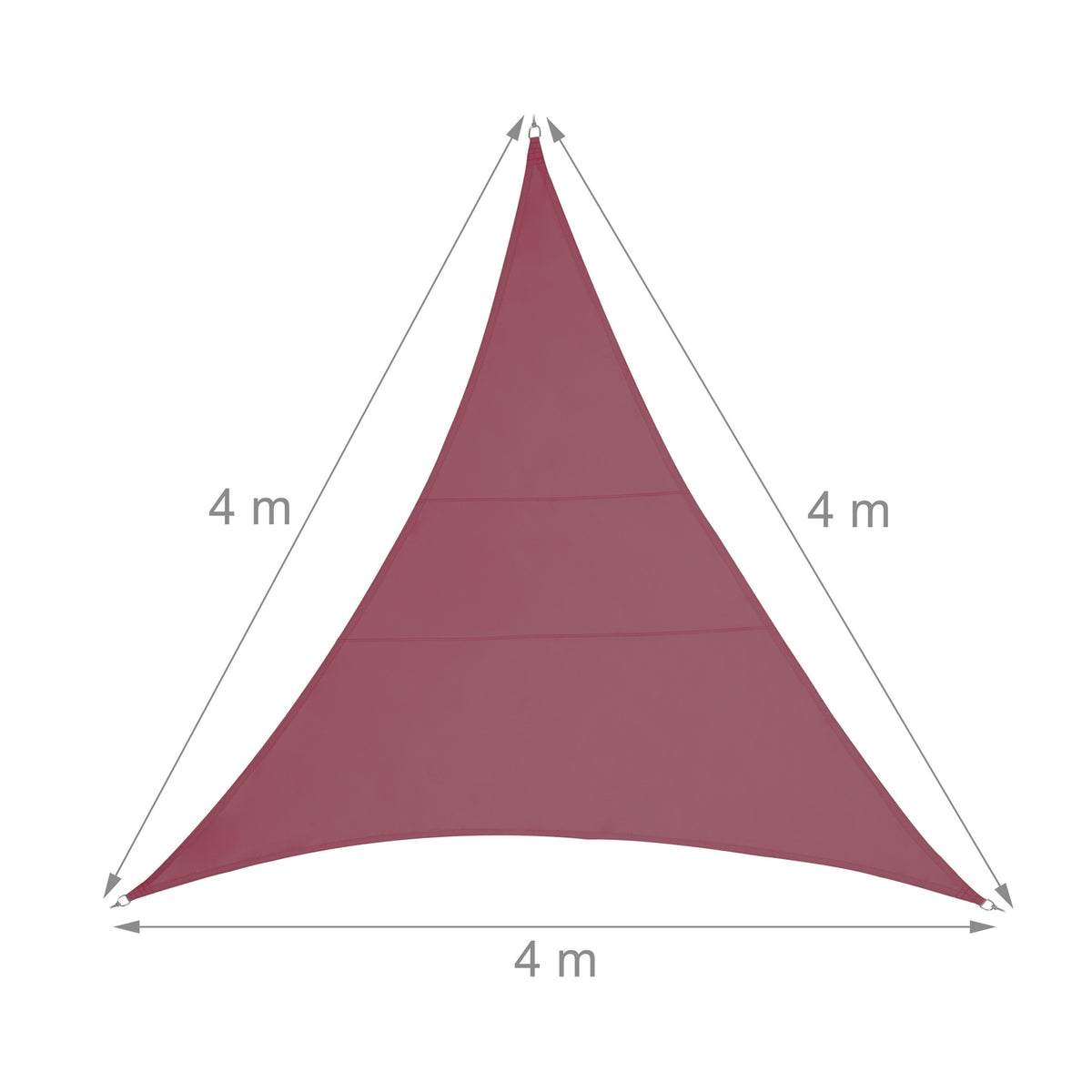 Sun sail polyester triangular burgundy