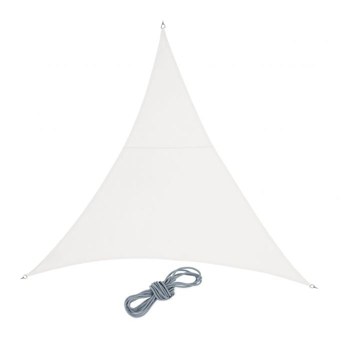 Sun sail polyester triangular cream colored