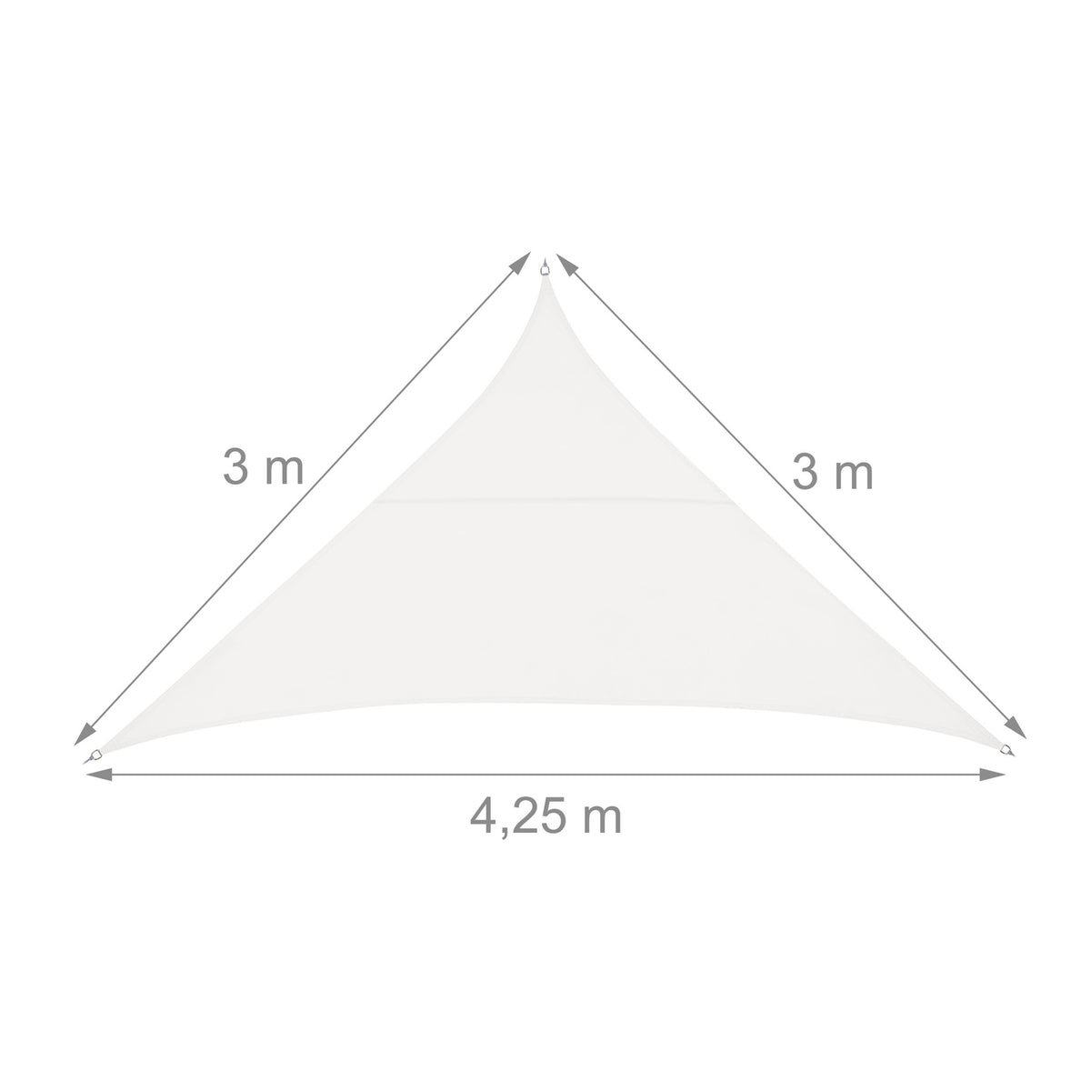 Sun sail polyester triangular cream colored
