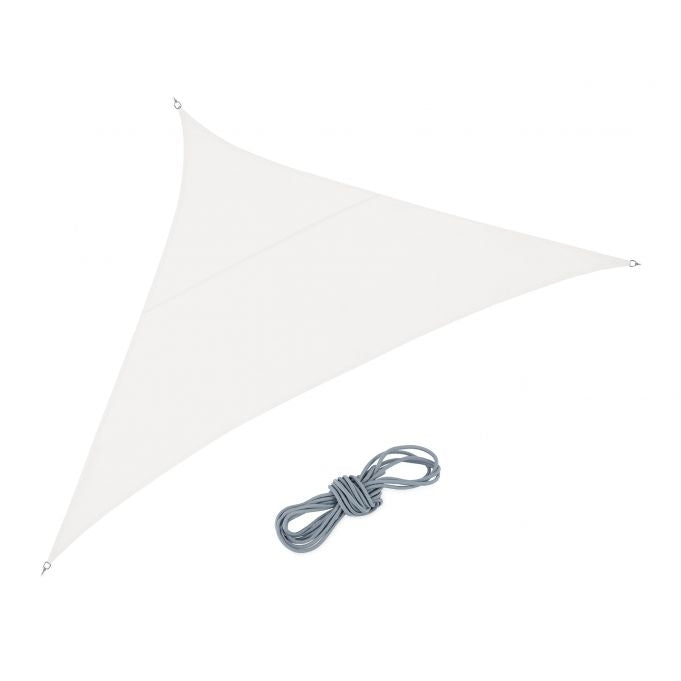 Sun sail polyester triangular cream colored