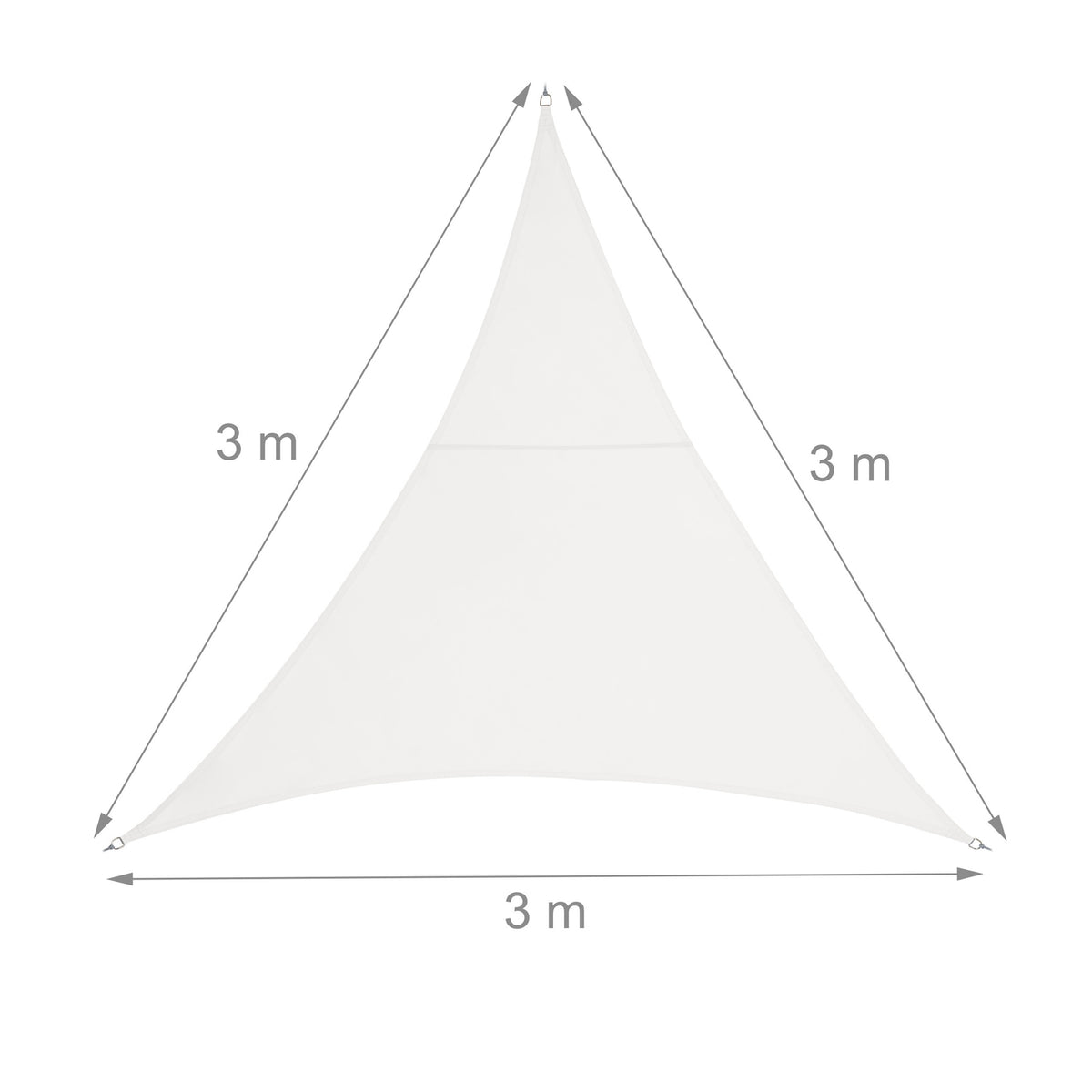 Sun sail polyester triangular cream colored
