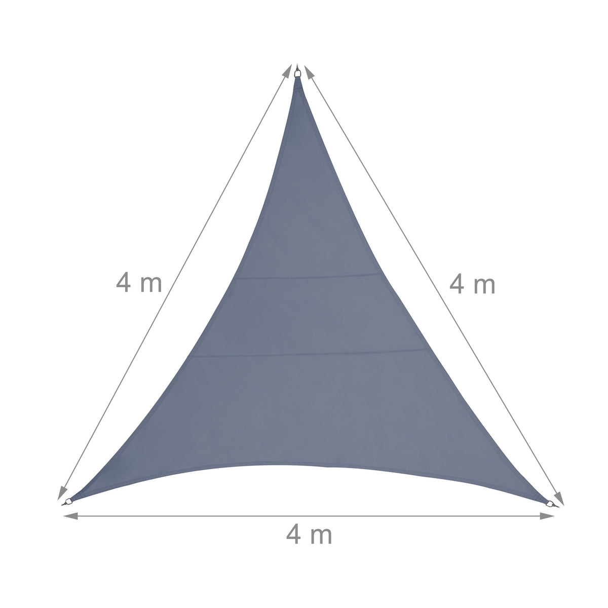 Sun sail polyester triangular dark grey