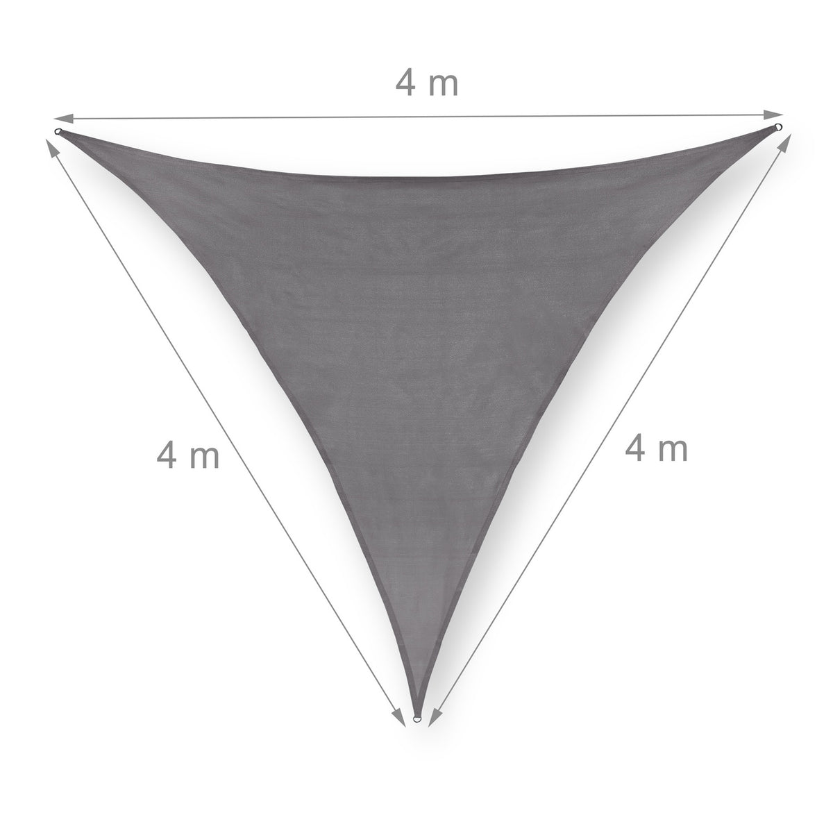 Sun sail polyethylene triangular gray