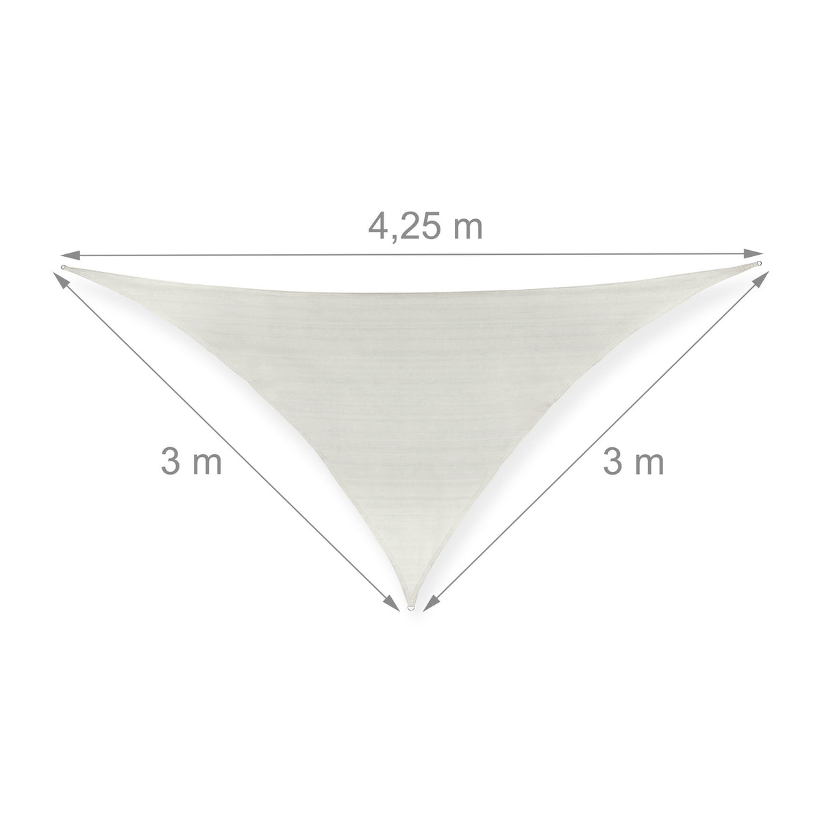 Sun sail polyethylene triangular white