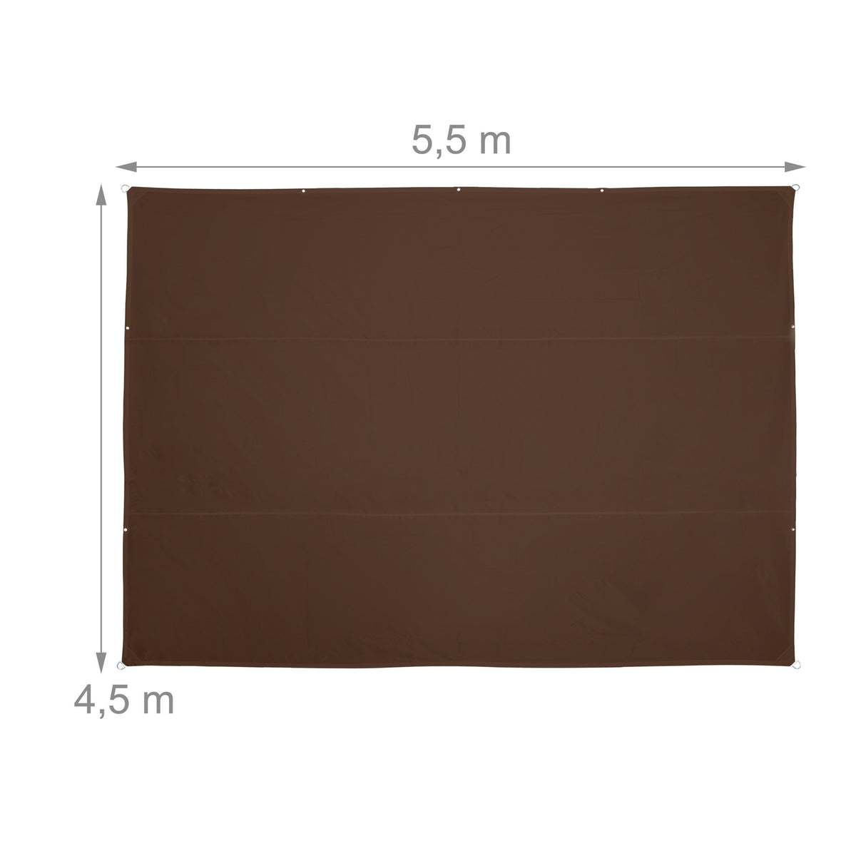 Sun sail rectangular brown