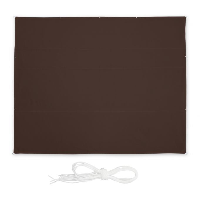 Sun sail rectangular brown