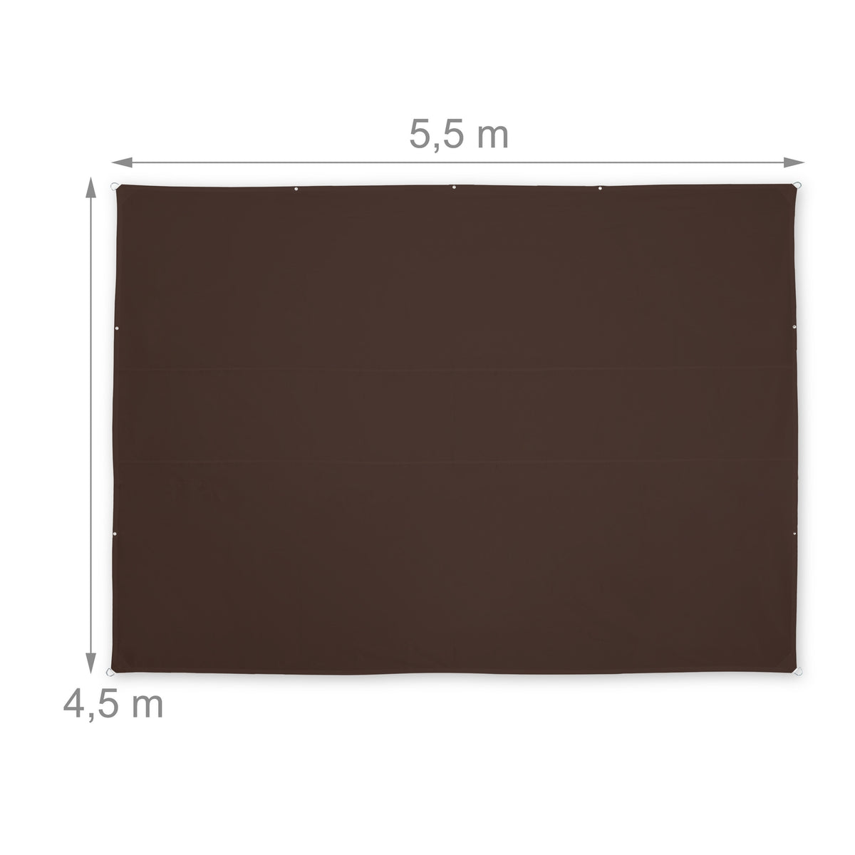 Sun sail rectangular brown