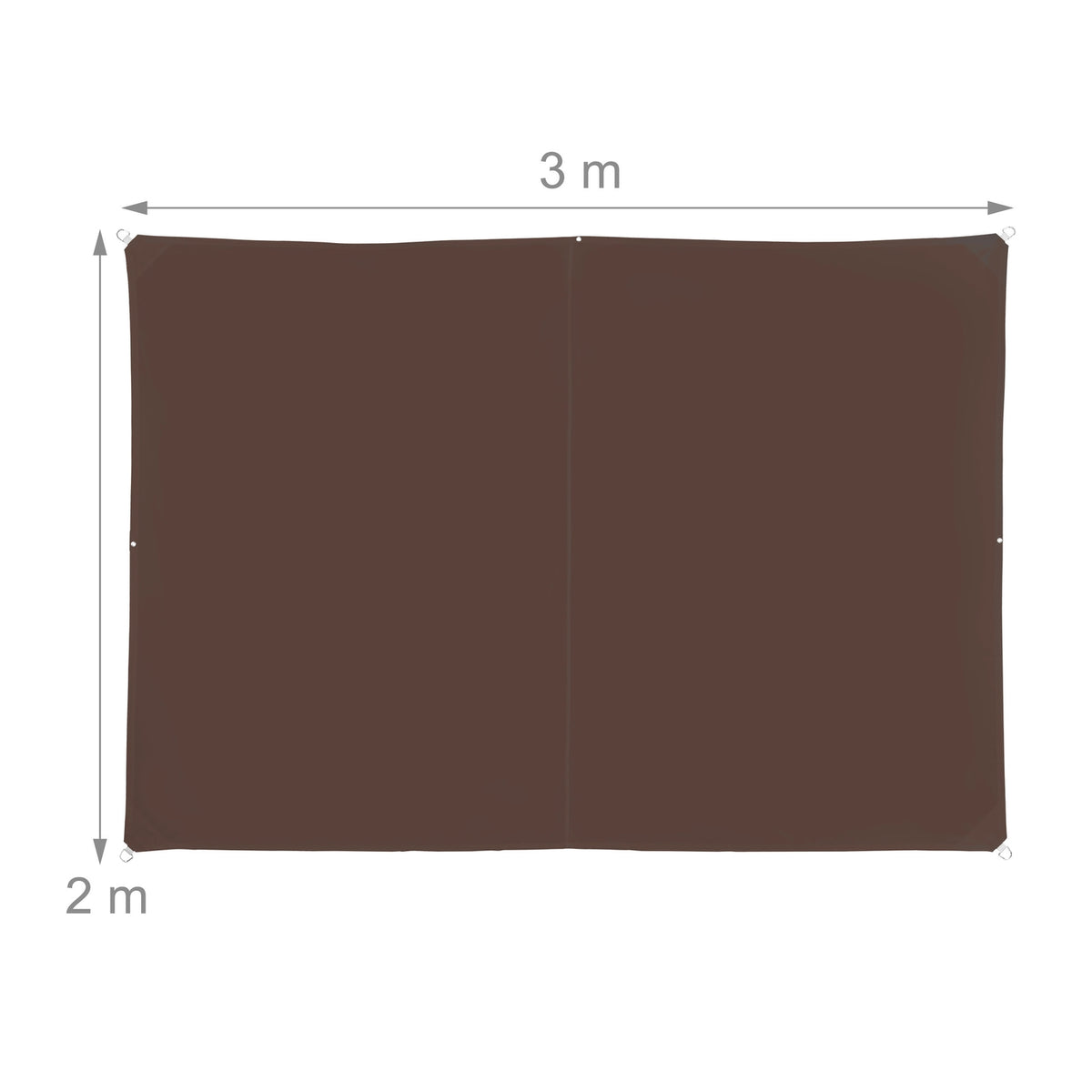 Sun sail rectangular brown