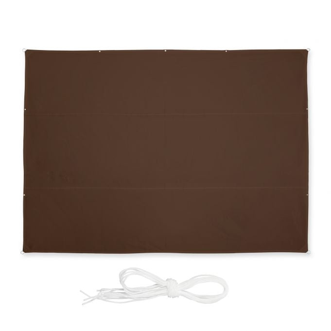 Sun sail rectangular brown