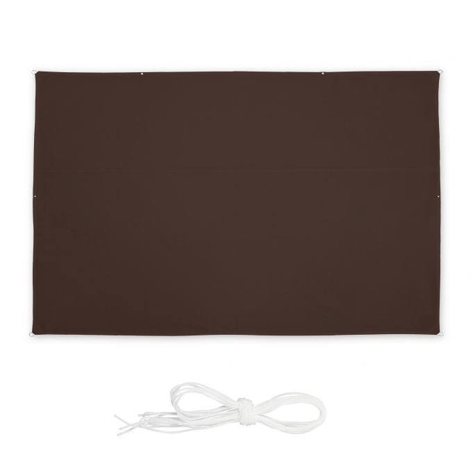 Sun sail rectangular brown