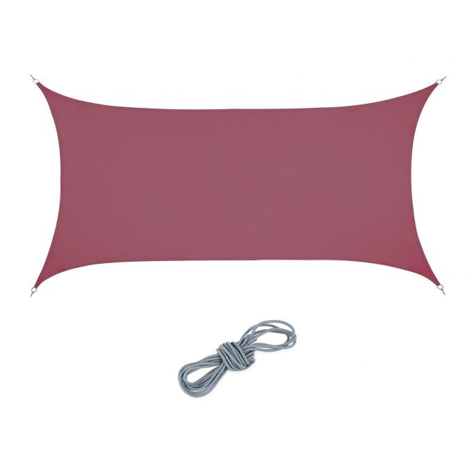 Sun sail rectangular burgundy