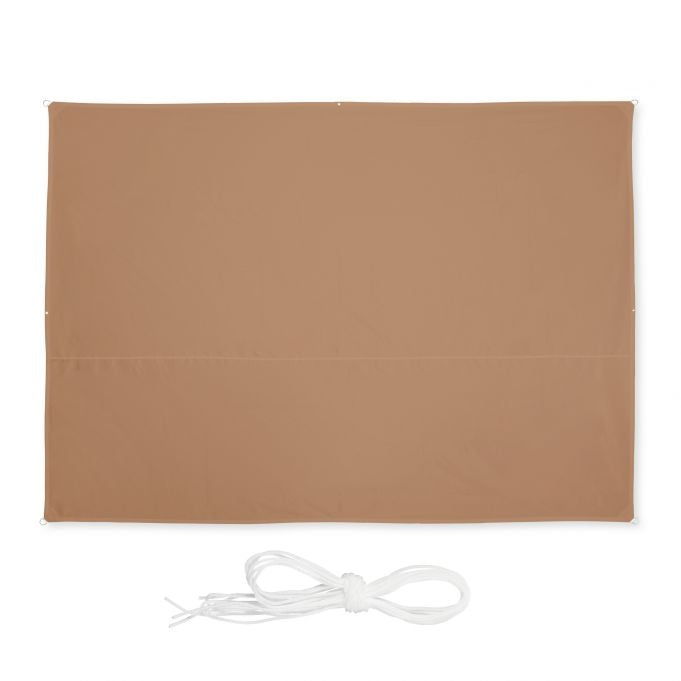 Sun sail rectangular coffee brown