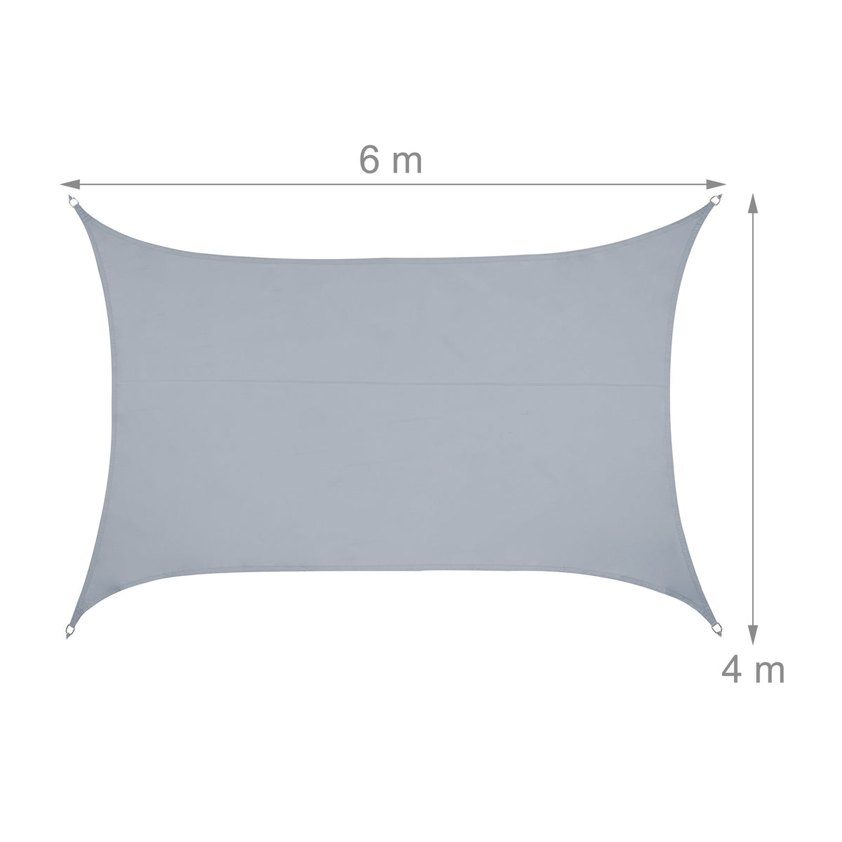 Sun sail rectangular light grey