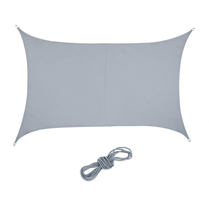 Sun sail rectangular light grey