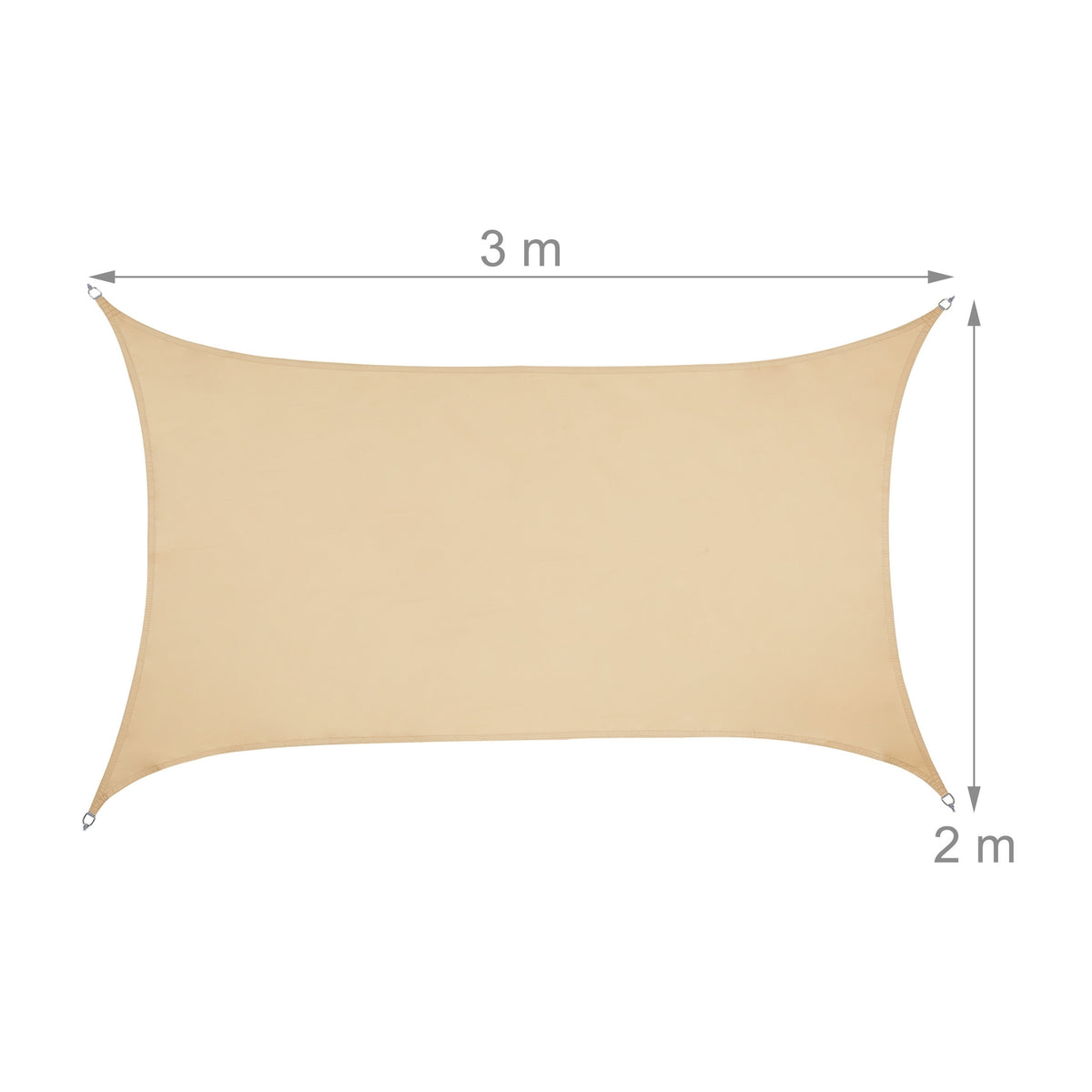 Sun sail rectangular sand colored