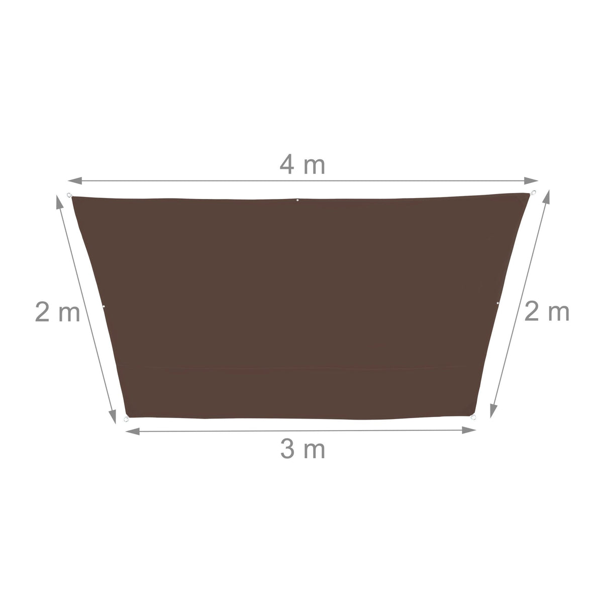 Sun sail trapezoidal brown