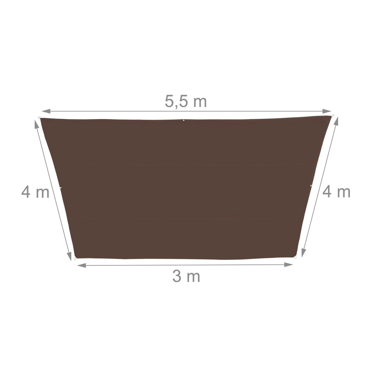 Sun sail trapezoidal brown