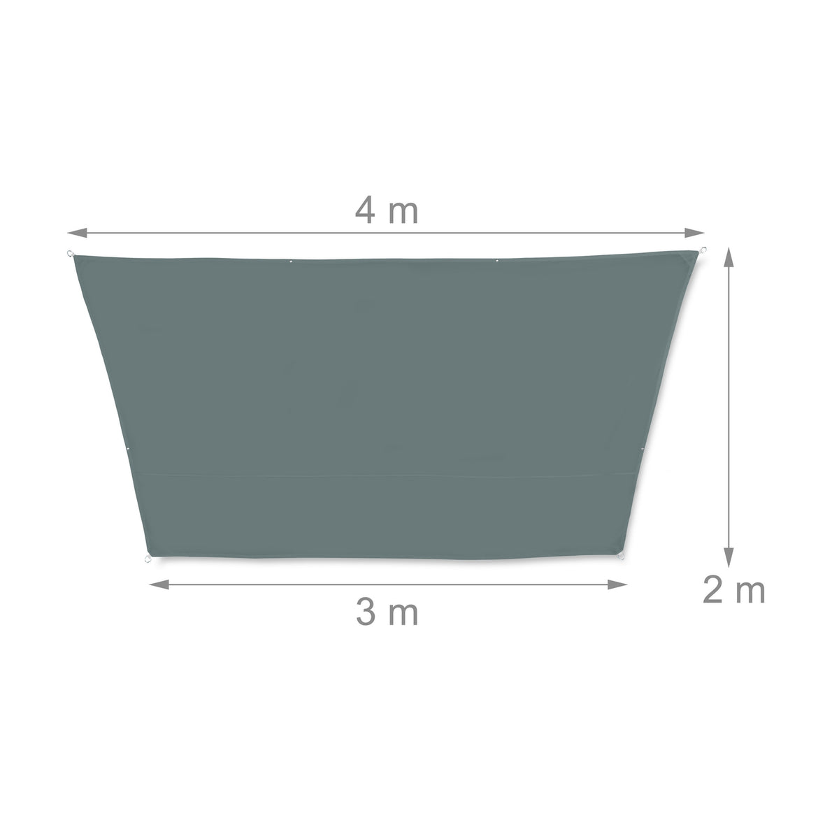 Sun sail trapezoidal gray