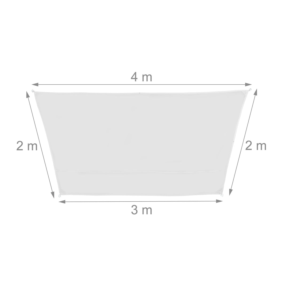 Sun sail trapezoidal white