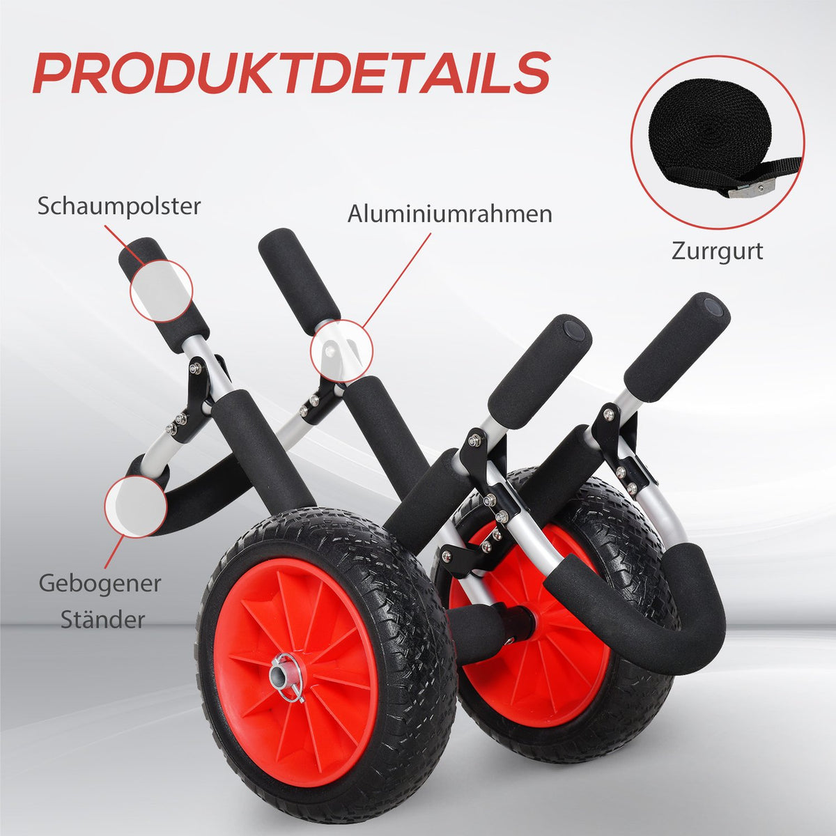 Surf Cart Surfboard Transport Cart Foldable Padded Pu Tires Aluminum Silver Up To 45 Kg L64 X W55 X H38.5 Cm
