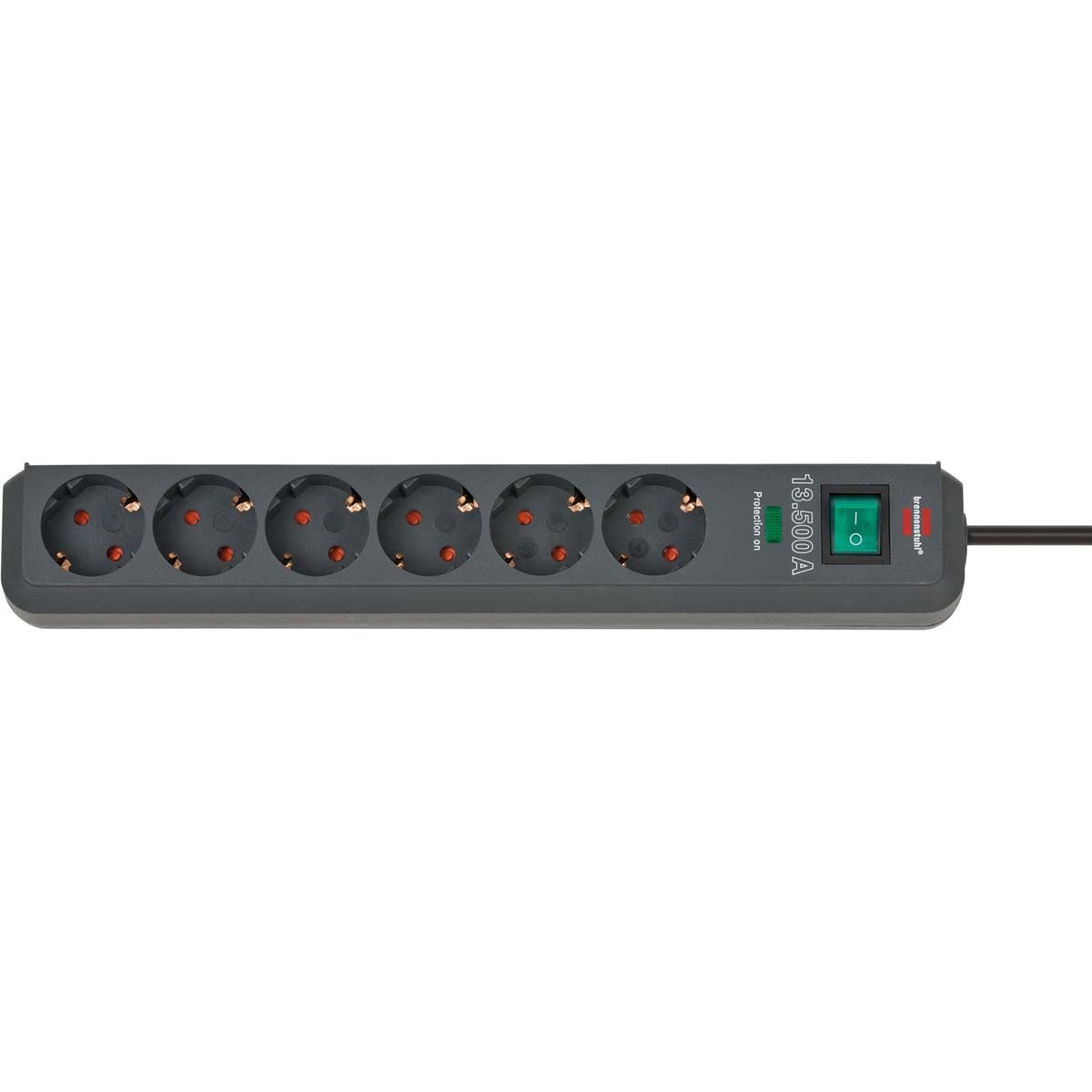 Surge Protected Extension Socket Eco-Line 6-Way1.50 m - Earthed Plug