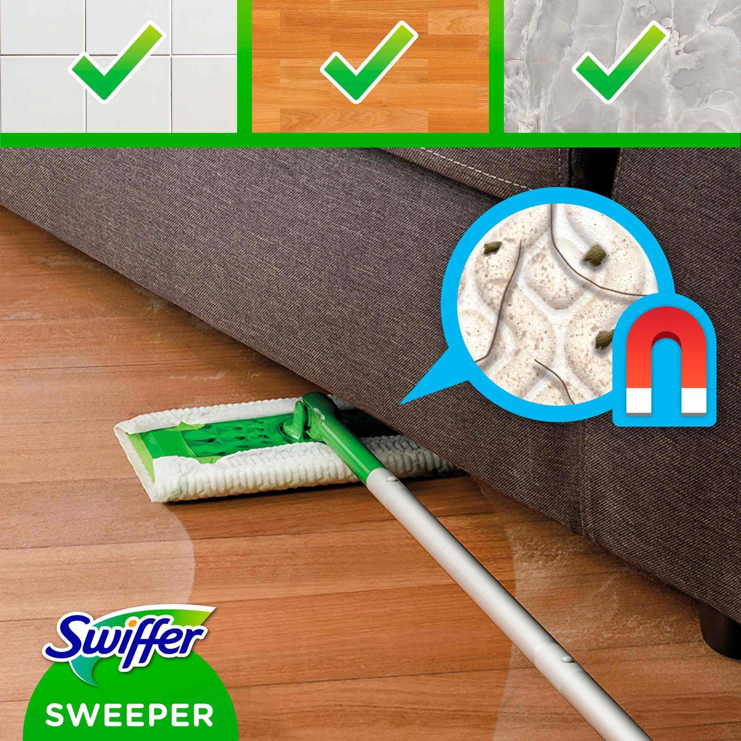 Sweeper Starter Kit 1 Cleaning mop, dry & wet