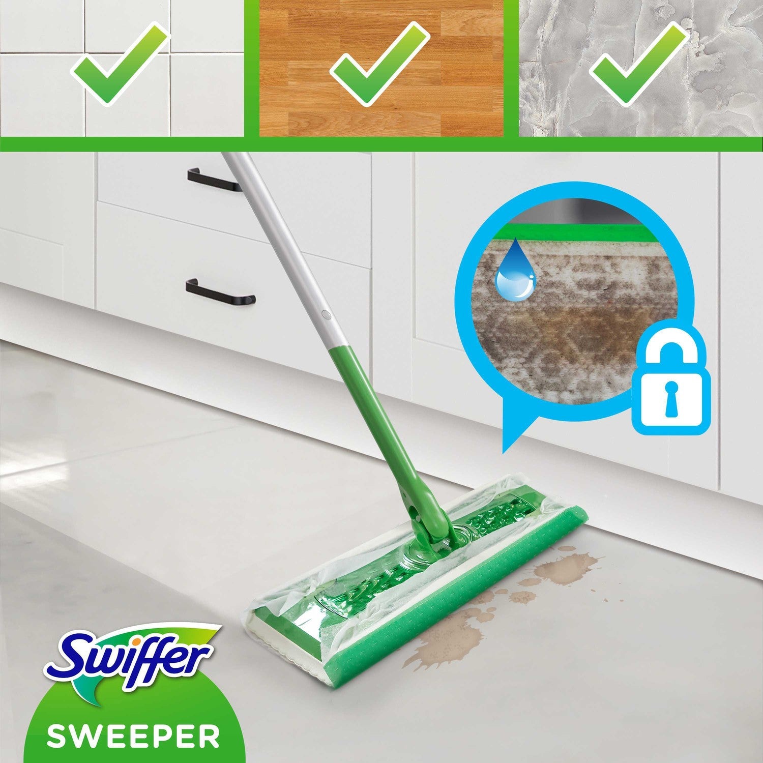 Sweeper Starter Kit 1 Cleaning mop, dry & wet