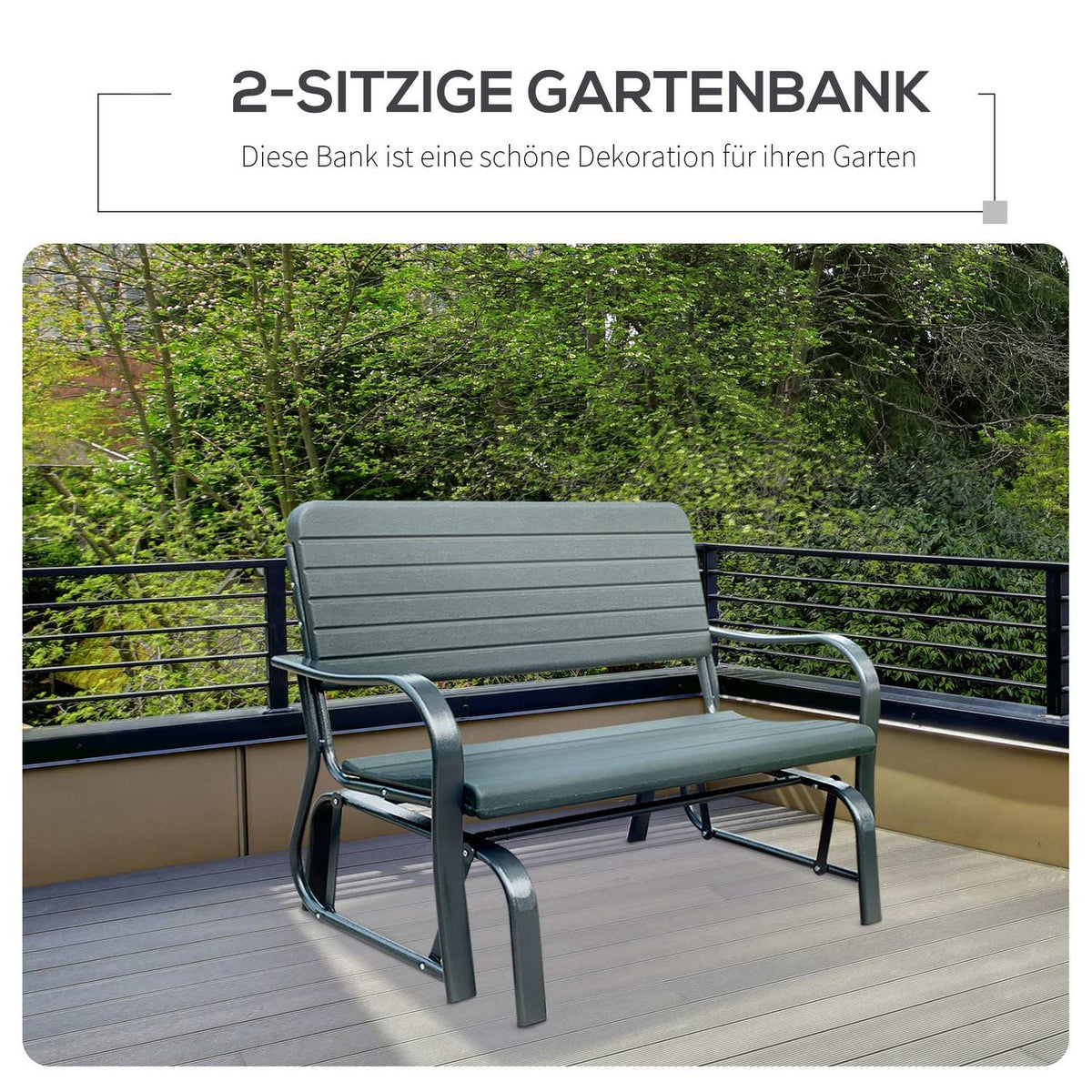 Swing Bench For The Garden Metal Garden Bench Garden Swing 2 Seater Ideal For Garden & Park