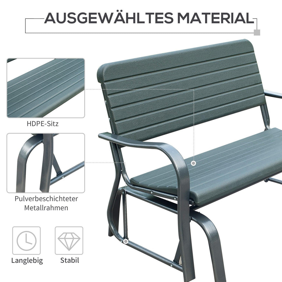 Swing Bench For The Garden Metal Garden Bench Garden Swing 2 Seater Ideal For Garden & Park
