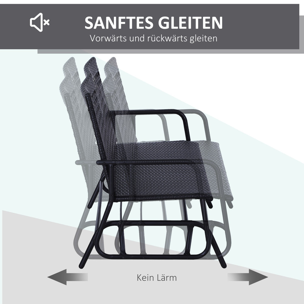 Swing Bench Garden Swing Garden Bench Bench Swing 2-Seater Polyrattan