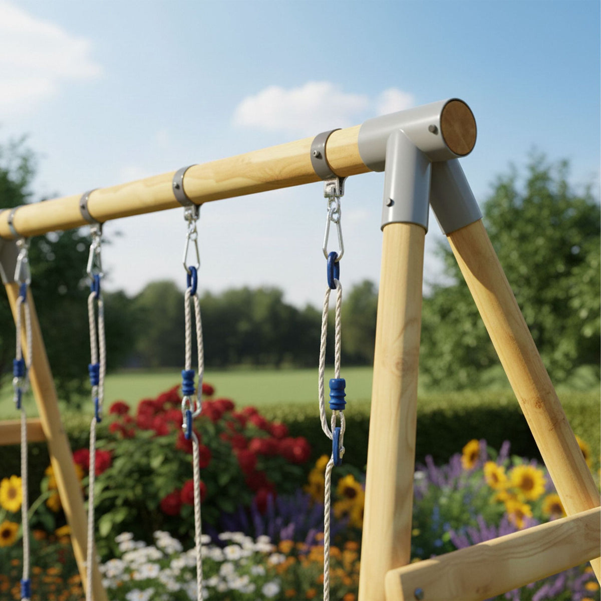 Swing Connector for Round Wooden Posts, Steel