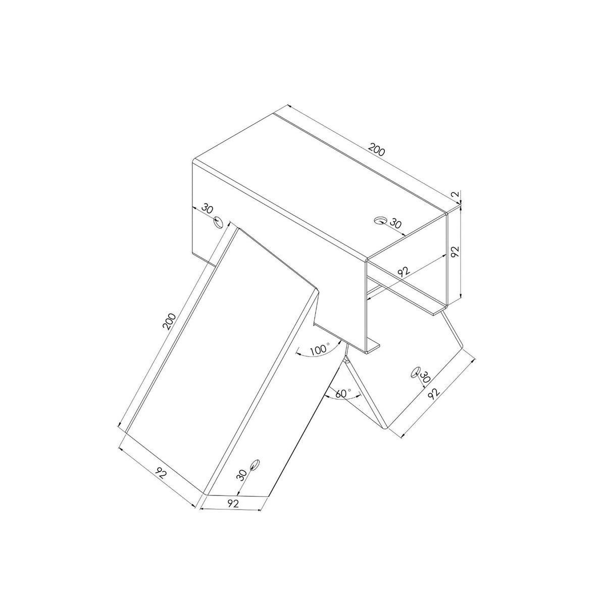Swing Frame Connector, A-Shape, Steel, Weatherproof