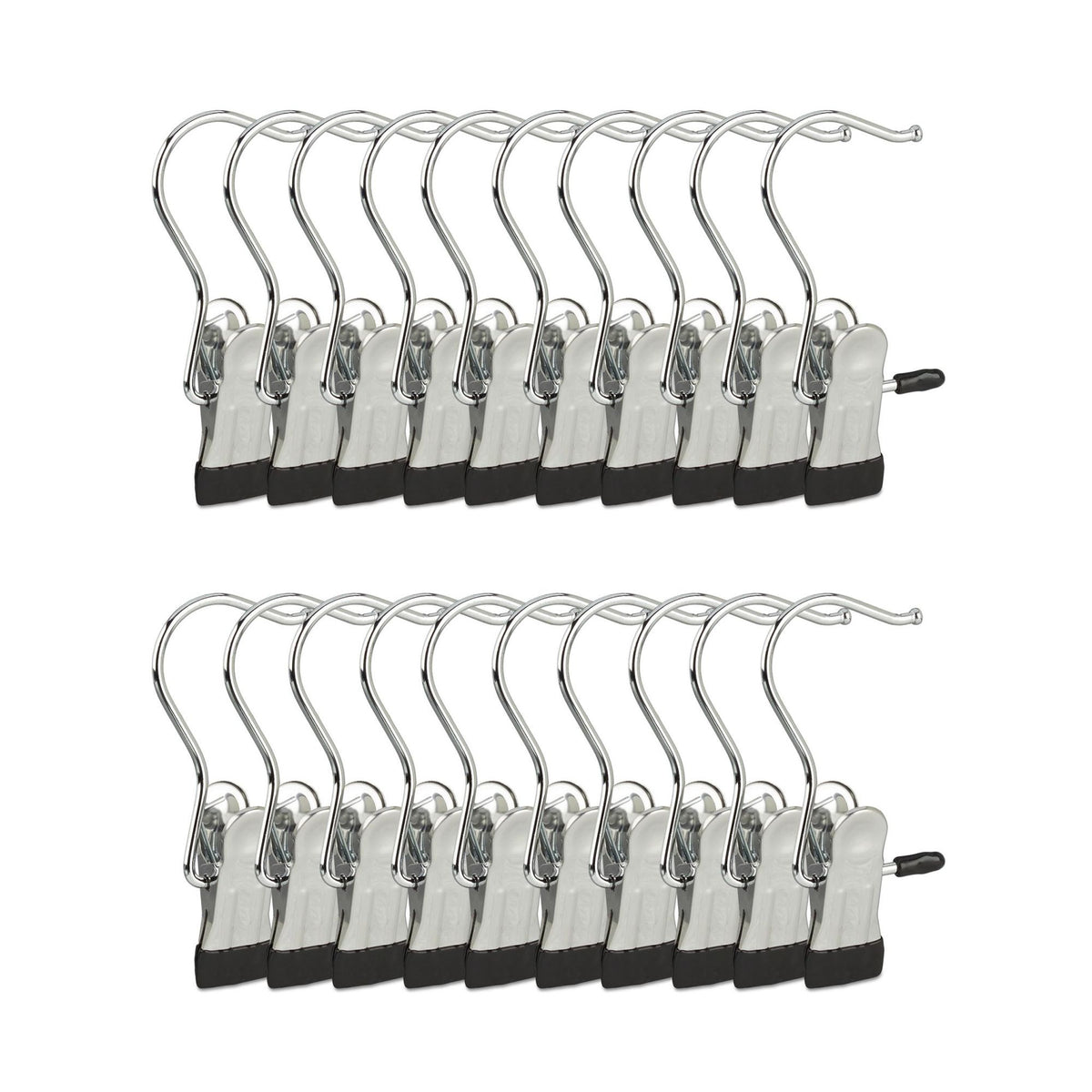 Swivel Boot Hangers Set of 20 Single Metal Clip Coat Hangers