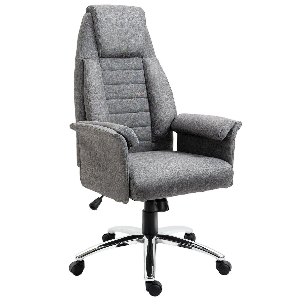 Swivel Chair Executive Chair Office Chair Desk Chair Height-Adjustable Fabric + Metal 68 X 69 X 116-126 Cm (Grey)